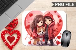 Dog Valentine's Day Sublimation Mouse Pad PNG Bundle Product Image 4
