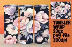 SLEEK 20oz Sublimation Tumbler Template , Flower Pattern Product Image 1