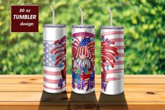 20 oz patriotic png, 20 oz patriotic glass, gnome png, Product Image 1