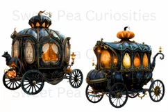 Halloween, Caravan, Ephemera, PNG, watercolor, Clipart Product Image 3