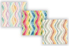 Wavy Hand Drawn Stripe Digital Paper, Seamless Watercolor Product Image 3
