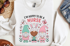 &#039;m hoppy to be a nurse PNG, Easter Gnome Sublimation PNG Product Image 3