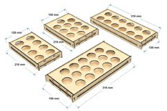 Egg holder boxes - laser cut files, Glowforge pattern, SVG Product Image 5