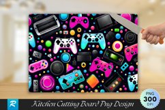 Gaming Console Background Cutting Board Sublimation Design Product Image 1