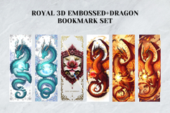 Royal 3D Embossed Dragon Bookmark Set,Mythical Gold Foil Product Image 3