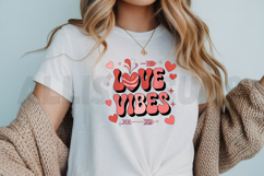 Retro Love Vibes Graphic With Hearts And Arrows Product Image 3