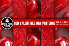 Red Valentines Day Patterns PNG Product Image 1