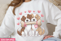 Valentine Dog Sublimation PNG Product Image 3