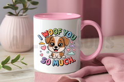 Cute Puppy Cartoon Illustration I Woof You So Much Product Image 3