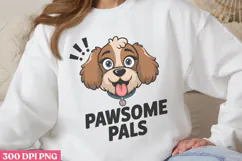 Pawsome pals PNG, Sarcastic Cartoon Dogs Sublimation P Product Image 3