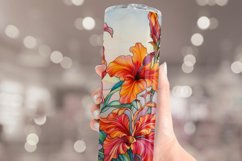 Tropical Flowers Tumbler Sublimation Wrap 20 oz Product Image 3