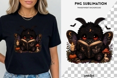Mothman Reading PNG | Cute Cryptid Book Clipart, Spooky Book Product Image 3