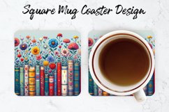 Flowers Mug coaster | Coaster | Sublimation Design Product Image 1