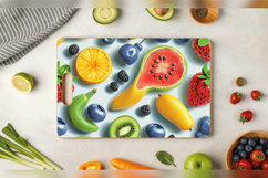 Summer 3D Fruits Cutting Boards sublimation Design Product Image 3