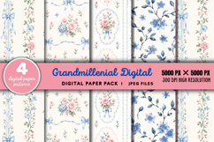 Grandmillennial Digital Paper JPG Product Image 1