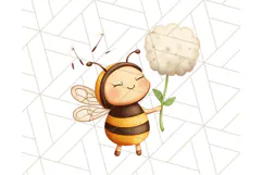 Adorable Bee Clipart PNG, Kawaii Bumblebee Illustrations Product Image 3