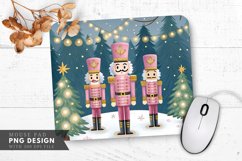 Pink Holiday Nutcracker Mouse Pad PNG Product Image 1
