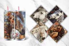 3D Horse with Flowers Tumbler wrap Bundle Product Image 3