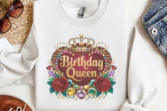 Birthday queen PNG, Birthday Sublimation PNG Product Image 3
