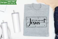 Just A Girl Who Loves Jesus SVG Design | Christian SVG Product Image 3