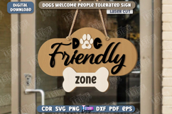Dogs Welcome People Tolerated Sign | Door Sign |Welcome Sign Product Image 1