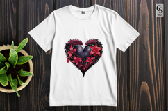 Floral Heart Lily Illustration Clipart PNG Product Image 2