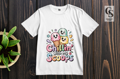 I Need Ice Cream Cute Summer Clipart Sublimation PNG Product Image 3