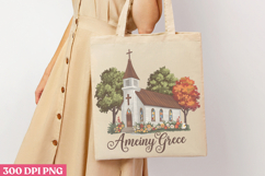 Ameing grace PNG, Retro Church Sublimation Product Image 1