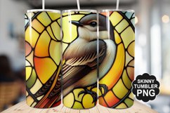 Eastern Phoebe Single Bird Stained Glass - Tumble Design Product Image 1