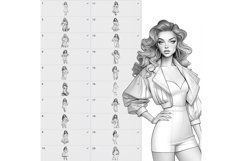 49 Procreate Pin-Up Girls Stamp Brushes Product Image 7