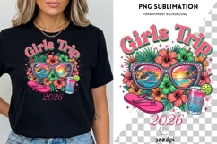 Girls Trip 2026 PNG, Tropical Cruise Vacation Sublimation Product Image 3