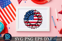 4th of July Sunflower SVG, Sunflower SVG Product Image 3