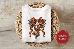 Cartoon Christmas Moose Illustration, Cute Christmas PNG Product Image 3