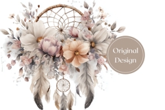 Watercolor Flowers Tumbler Design, Boho Tumbler Wrap Product Image 3