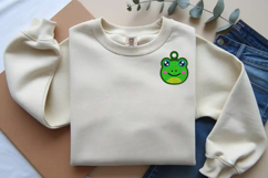 Cute Frog Keychain Embroidery Design Product Image 4