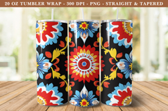 Traditional Suzani Art Tumbler Wrap | 20 oz tumbler wrap Product Image 1