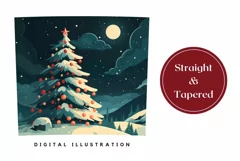 Christmas Tree Tumbler Wrap, Moon Tumbler Sublimation Product Image 3