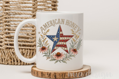 American Honey PNG, Rhinestone Star Patriotic Sublimation Product Image 3