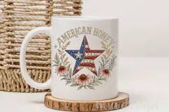 American Honey PNG, Rhinestone Star Patriotic Sublimation Product Image 3