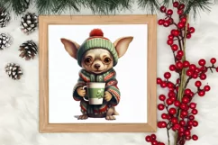 Christmas Dog And Coffee Clipart, Christmas Clipart Product Image 3