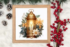 Gold Christmas Watercolor Clipart Sublimation, Christmas PNG Product Image 3