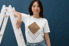 Geometric Diamond Dot Pattern Embroidery Design Product Image 3