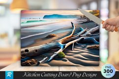 Big Driftwood at Beach Cutting Board Sublimation Design Product Image 1