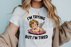 I&#039;m trying but I&#039;m tired PNG, Mental health Sublimation PNG Product Image 3