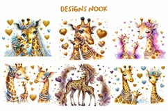 Giraffe Clipart, Mom and Baby Clipart Product Image 3