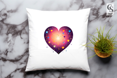 Heart with Stars Clipart Sublimation PNG Product Image 3