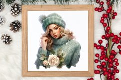 Cozy Green christmas Clipart Sublimation, Christmas PNG Product Image 3