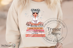 Bride Chibi PNG White Robe Bridal Shower Clipart Silver Hair Product Image 4