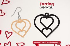 Valentine Earring Laser Cut Product Image 1