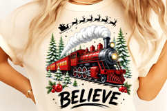 Believe North Pole Train PNG, Christmas PNG, Believe PNG Product Image 2